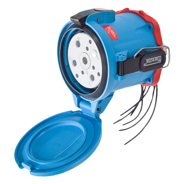33-94043-976 - DS100 RECEPTACLE POLY BLUE SIZE 5 TYPE 4X 3P+G 100A 480 VAC 60 Hz +6 AUX